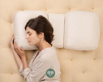 Wool Side and Back Sleeper Pillow – Custom Back Sleeper Support Pillow with Case