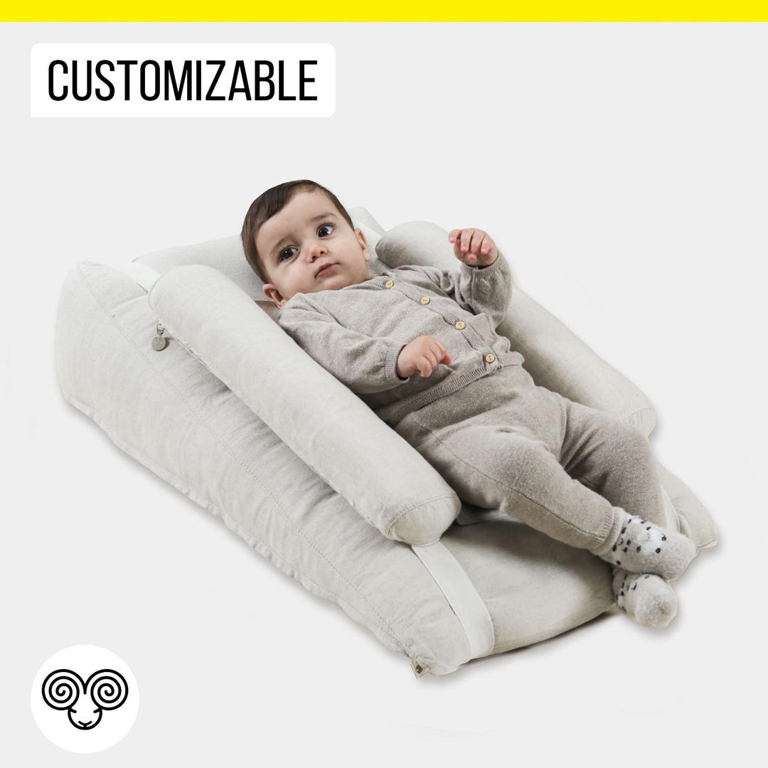 Almohada de lana antirreflujo para bebés Fabricada a pedido con