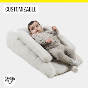 Anti-Reflux Baby Wedge Wool Pillow / Made to Order from Organic and Oeko-Tex Fabrics & Wool / Any Size on Request