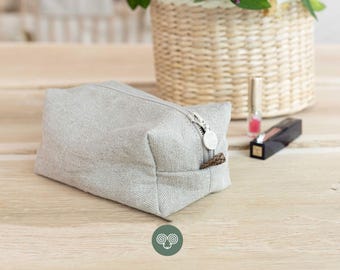 Natural Fabric Travel Pouch – Handmade Organizer Bag