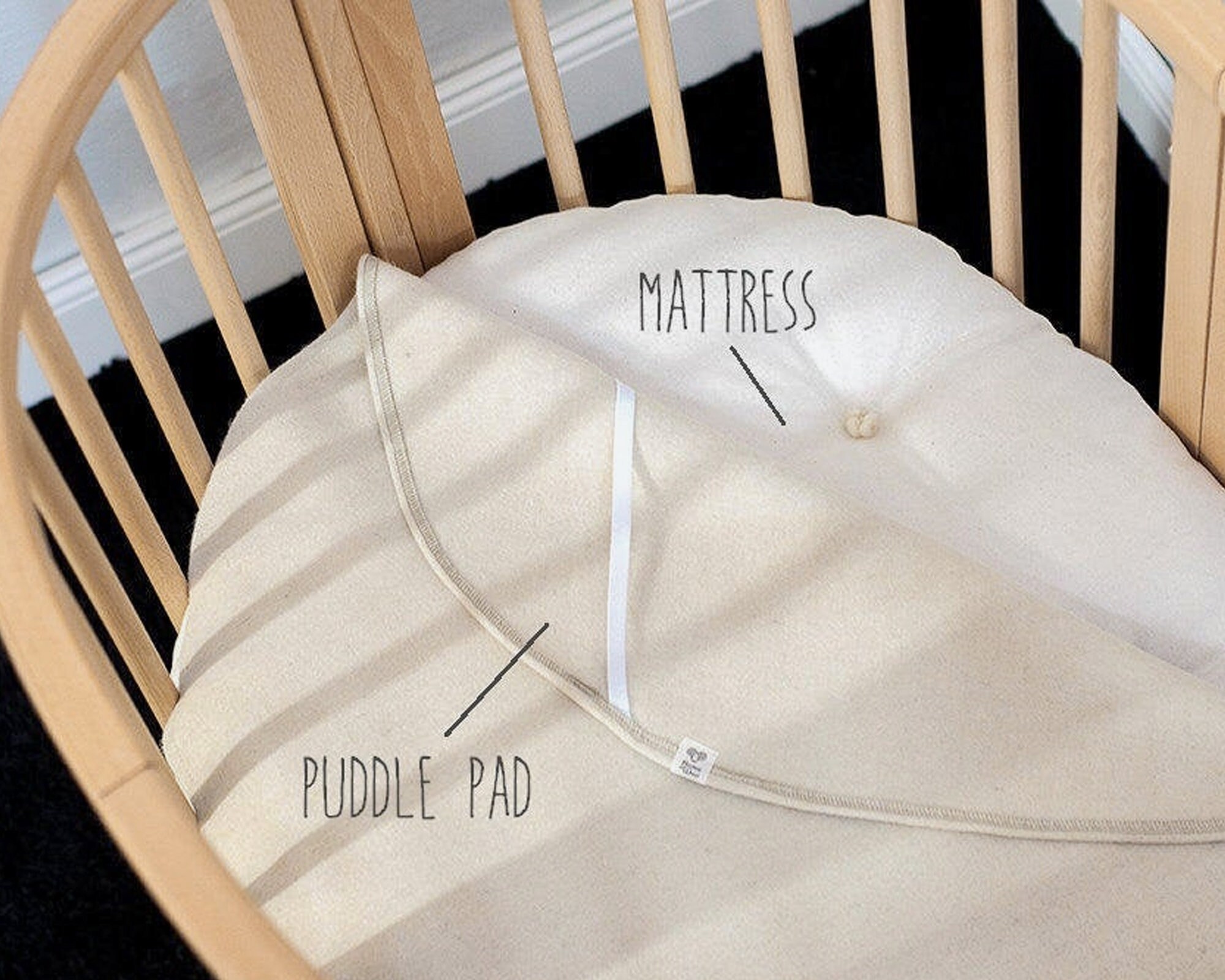 Washable Oval Virgin Wool Puddle Pad for STOKKE Cribs / Etsy