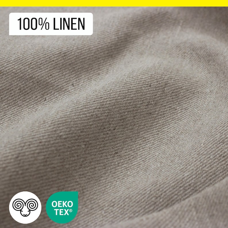 100% Linen Flax Fabric / Oeko-Tex certified / by the yard or meter / Width 150 cm 59 image 1