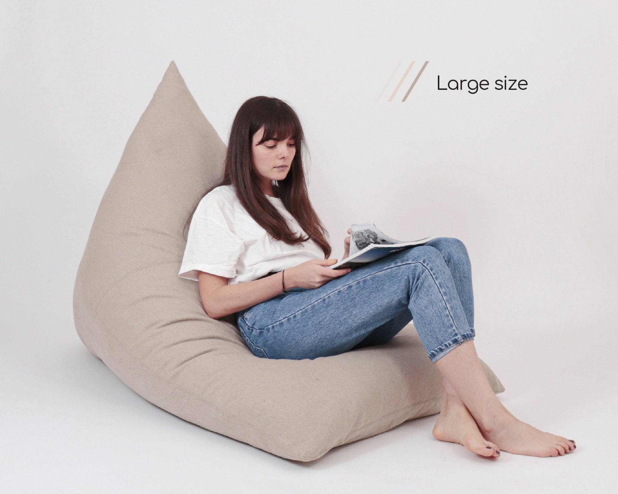 Wool Bean Bag Chair / Made to Order From Organic and Oekotex Etsy