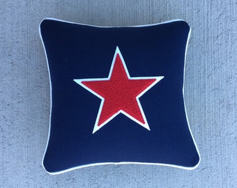 USA Red Star Letterman Pillow