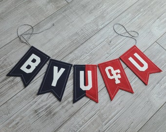 BYU/UTAH House Divided Bunting, University of Utah, BYU, Utah Utes