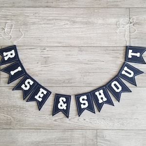 BYU, Rise & Shout Notched Letterman Bunting, Brigham Young University, BYU Cougars