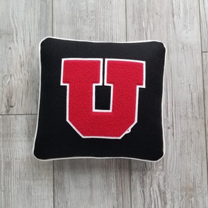 University of Utah, Black Block U Letterman Pillow, Utah Utes, Go Utes, Utah