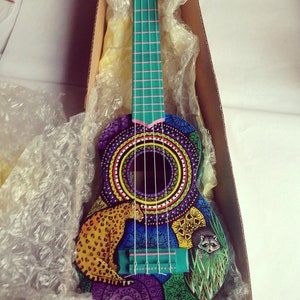 Quality wooden hand painted Ukulele (made to order) By Niyama Designs