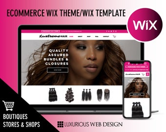 Luxtreme Hair - Hair Extensions Website, Hair Weave Website, Wix Template, Wix Theme, Wix Website Design, Website Template, Hair Website