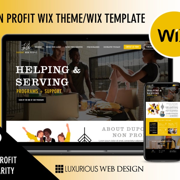 Nonprofit Website Wix Template Etsy Nonprofit Website Wix Template Etsy