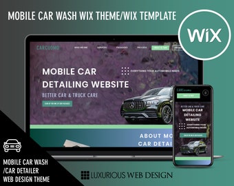 Car Wash Website Template: Car Detailing Website Template, Automobile Website Template, Mobile Car Wash Website Template, Auto Technician