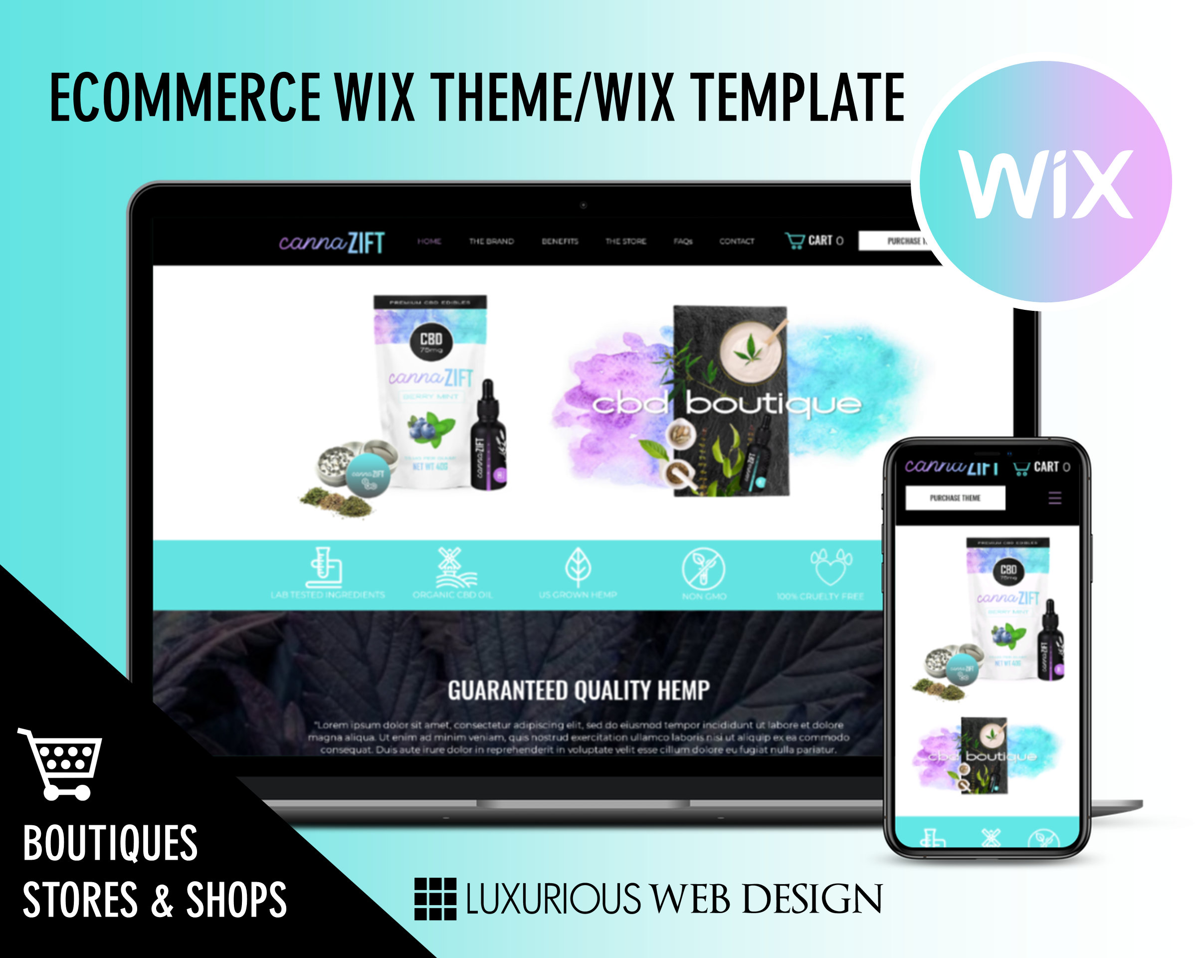 Cannazift: CBD Website Template Cannabis Website Template - Etsy