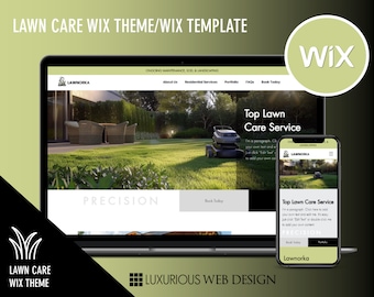 Lawn Care Website: Lawn Care Template, Landscaper Website, Landscaper Template, Lawn Mowing Template, Yard Care Website Template, Grass
