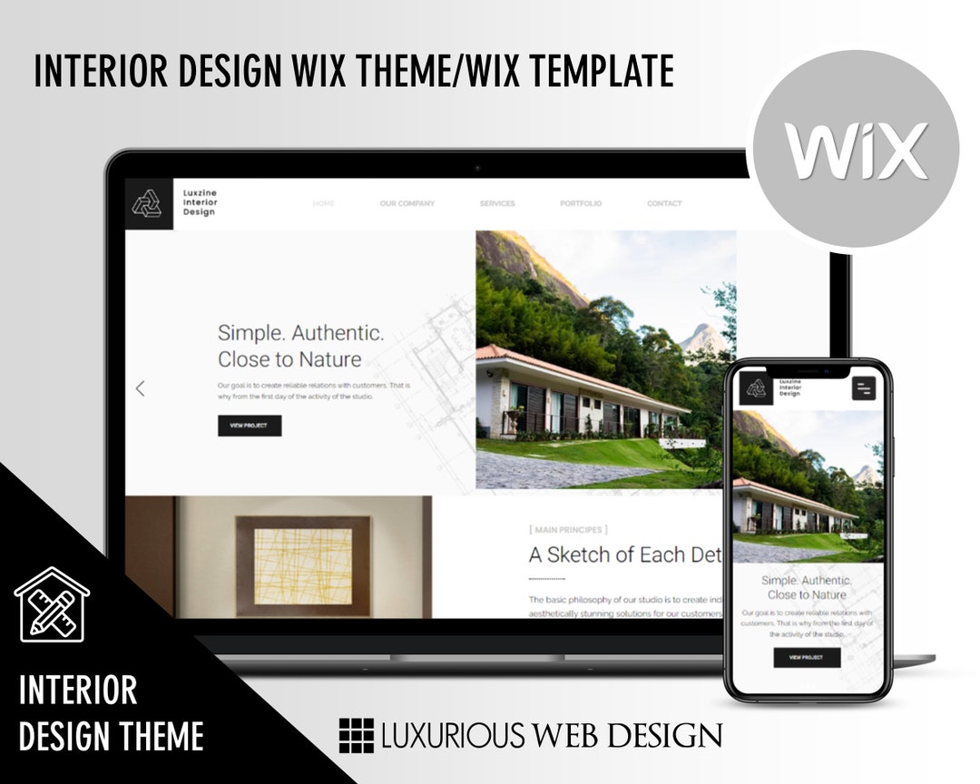 Luxzine Interior Design Website Template, Interior Design Template ...