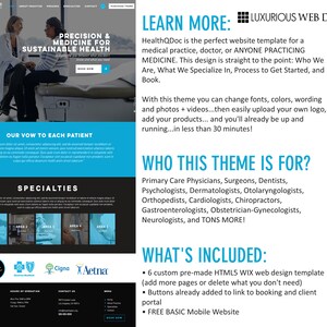 HealthQDoc - Medical Website Template, Doctor Website, Nurse Website, Wix Template, Wix Website Design, Website Template, Website Theme, Wix image 2