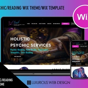 3 Cloud - Psychic Reading Website Template, Palm Reader Website, Clairvoyant Web Design, Telepathic Web Design, Tarot Reading Web Design