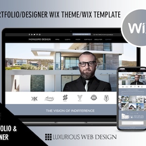 Mongore Design - Portfolio Template,  Portfolio Website, Wix Template, Wix Website Template, Architect Website, Interior Design Website