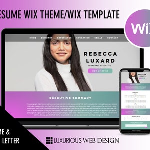 Luxard Resume - Resume Website, Resume Template, Wix Template, Wix Theme, Wix Website Design, Resume, CV Template, Website Resume, Resume
