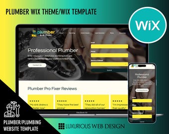 Plumber ProFixer - Wix Template, Wix Website Design, Website Template, Plumber, Plumbing, Plumber Website Template, Plumbing Template