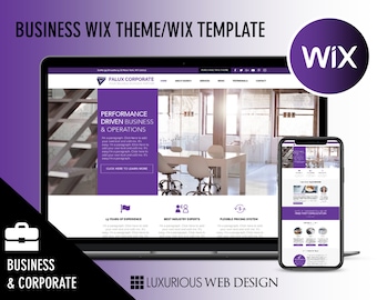 Falux Corporate Business - Wix Template, Wix Theme, Wix Website Design, Website Template, Business Template, Business Websites, Wix, Website