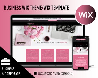 The Prestige Business - Wix Template, Wix Theme, Wix Website Design, Website Template, Business Template, Business Websites, Wix, Web Design