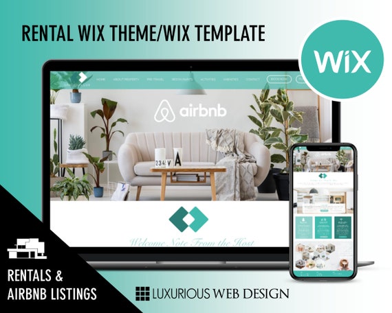 Gracious Lux - Airbnb Template, Airbnb Website Template, Aribnb Host Bundle, Airbnb Welcome, Wix Website Design, Airbnb & VRBO Host Website