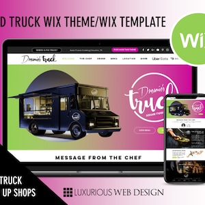 Dreamie&#39;s Food Truck - Wix Template, Wix Theme, Wix Website Design, Website Template, Food Truck Web Design, Food Truck Website, Food Truck