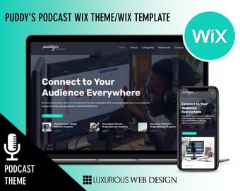 Puddys Podcast - Hemsidemall för podcast, podcastmall, Wix webbdesign, Hemsidemall, Webbdesign, Radio, Talkshow
