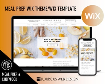 CreatiEats Meal Prep - Meal Prep Website Design, Wix Template, Wix Theme, Wix Website Design, Website Template, Food Website Design, Cook