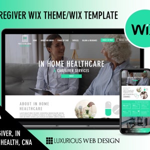 Precision In Home Health Website Template, Caregiver Website Template, Caregiver Website, Healthcare Website, CNA Website, Health Template