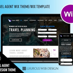Travel Agent Web Design, Travel Agent Website, Travel Planner Web Design, Wix Website Design, Website Template, Travel Website, Travel Agent