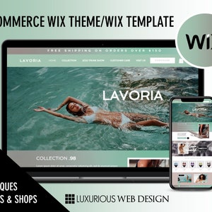 Lavoria - eCommerce website,  eCommerce website template, Swim Suit Website, Bathing Suite/Bikini Website, eCommerce Wix, Wix Template