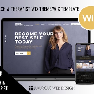Life Coach, Therapist, Psychologist Website Design - Wix Template, Wix Theme, Wix Website Design, Website Template, Website Theme, Wix