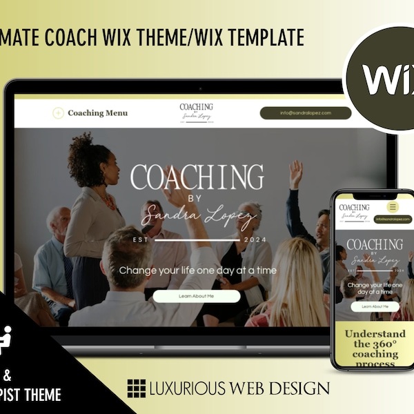 Ultimate Life Coaching, Therapist, Psychologist Website Design - Wix Template & Theme, Wix Website Design,  Coach Web Design, Coach Website