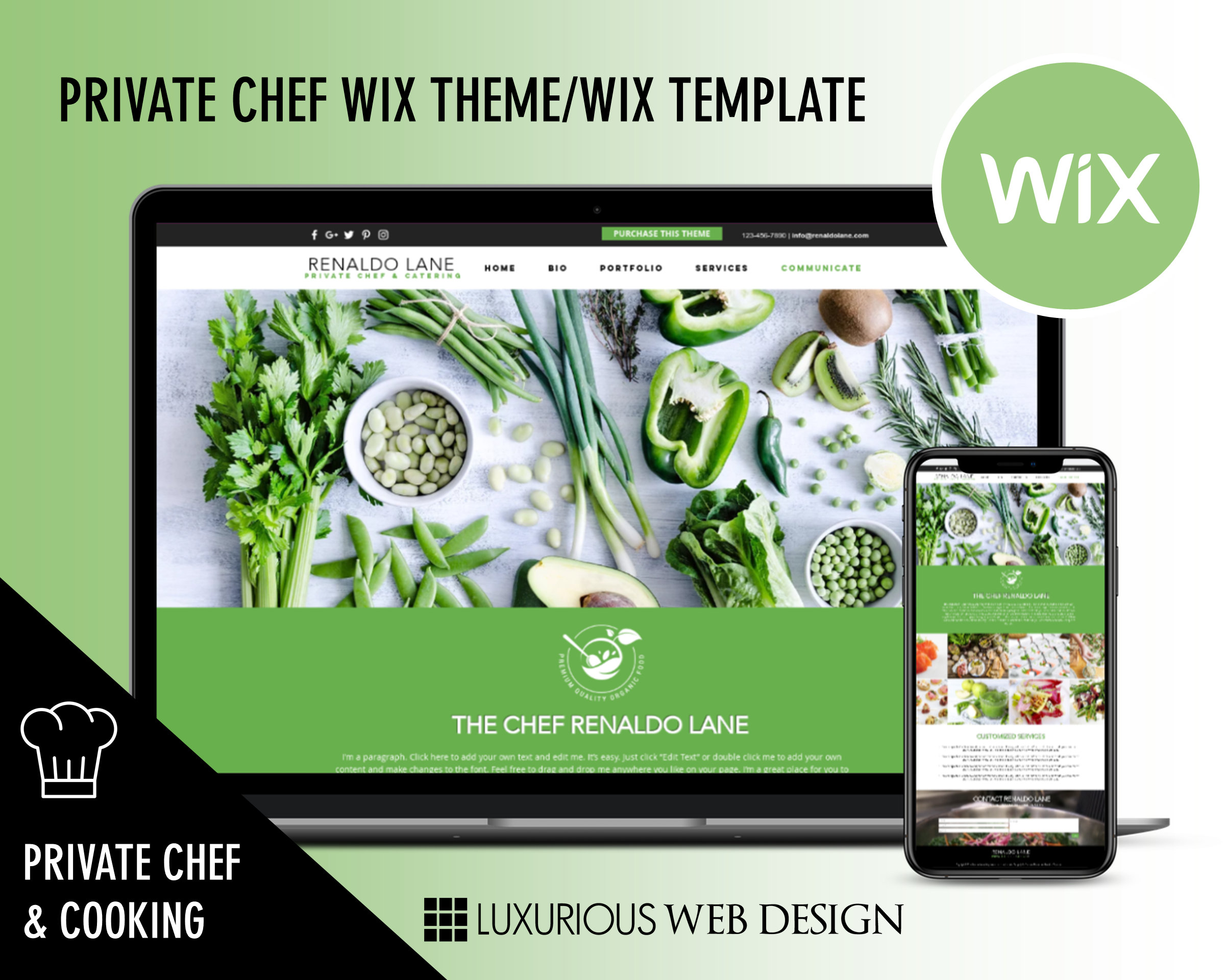 Private Chef & Catering Wix Template Wix Theme Wix Website - Etsy