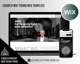 Glory and Grace - Church Website, Church Website Template, Wix Template, Wix Theme, Wix Website Design, Website Template, Religion Website