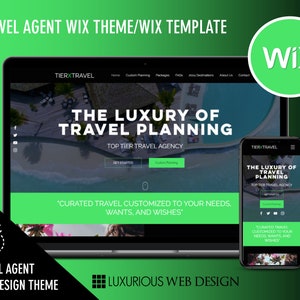 TierXTravel Travel Agent Web Design, Travel Agent Website, Travel Planner Web Design, Wix Website Design, Website Template, Travel Agent