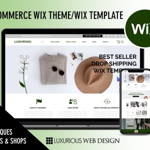 Lushwang Clothing eCommerce Website, Dropshipping Website, eCommerce Website, Wix Template, Wix Theme, Wix Website Design, Website Template image 1