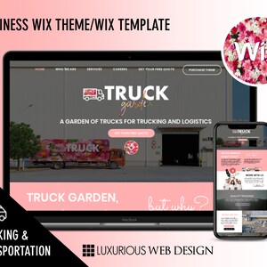 TruckGarden - Trucking Website Theme, Transportation Website Theme, Truck Website Template, Wix Website Design, Website Template, Web Design