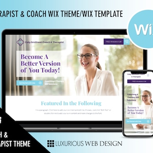 Smithson Life Coach, Therapist, Psychologist Website Design - Wix Template, Wix Theme, Wix Website Design, Website Template, Website Theme