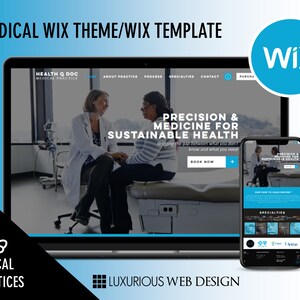 HealthQDoc - Medical Website Template, Doctor Website, Nurse Website, Wix Template, Wix Website Design, Website Template, Website Theme, Wix