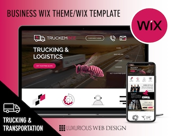 TruckemBee - Trucking Website Theme, Transportation Website Theme, Truck Website Template, Wix Website Design, Website Template, Web Design