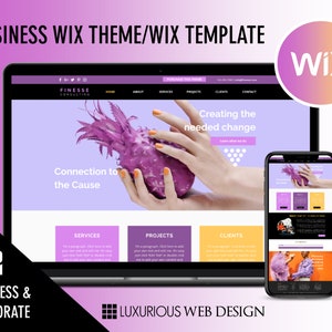 Finesse Business - Wix Template, Wix Theme, Wix Website Design, Website Template, Business Template, Business Websites