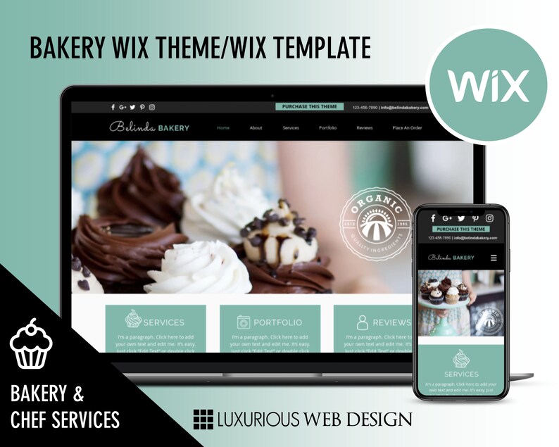 Belinda Bakery - Bageriets webbplats, bagerimall, Wix-mall, Wix-webbdesign, webbplatsmall, företagsmall, bagerimall bild 1