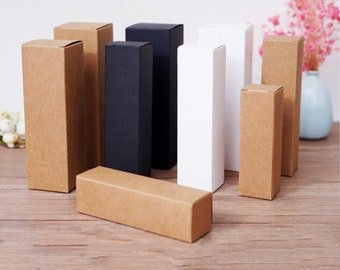 100pcs Homemade Lipstick Essential Oil Perfume Cosmetics Handmade Product Packing Packaging Boxes | Kraft White Black Paper Boxes Favor Box