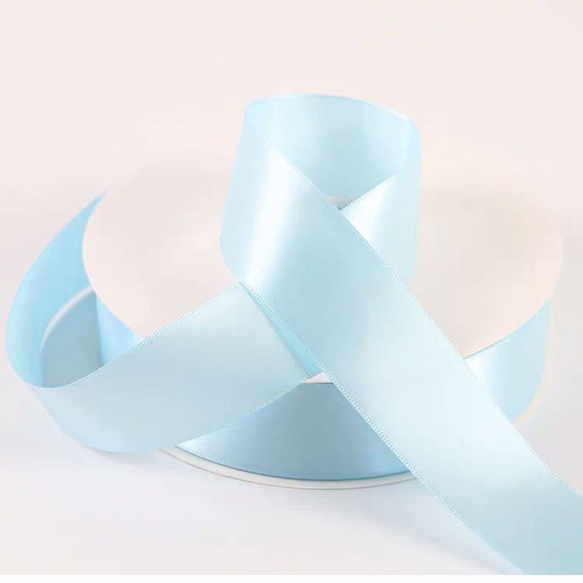 Baby Blue Satin Ribbon Roll Wholesale Christmas Gift Etsy