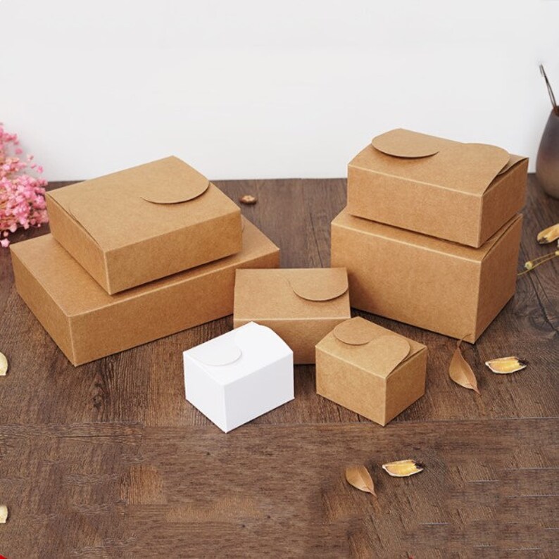 50x Kraft Wedding Favor Boxes Party Baby Shower Favour Boxes Etsy