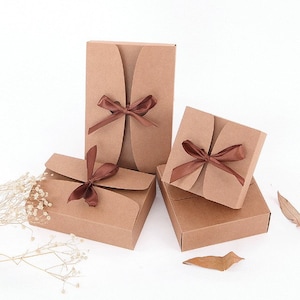 100 scatole regalo di Pasqua in carta kraft / scatole per bomboniere per feste di matrimonio, baby shower / scatole regalo per torte nuziali e ciambelle / confezioni per panetteria