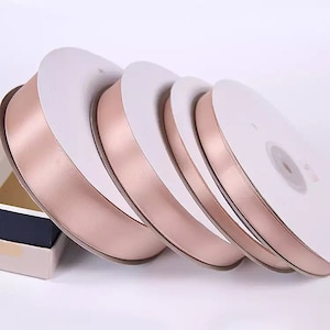 Rose Gold Satin Ribbon Roll Großhandel • Weihnachtsgeschenk Wrapping Hochzeitsplanung Sthl Decorations Tags Ribbon Gift Box Ribbons