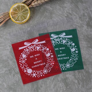 100 Sacchetti Natalizi Trasparenti Con Fiocchi Di Neve: Confezioni Regalo In OPP Per Caramelle, Biscotti E Cioccolatini. Dimensioni 27x12,3 Cm, Con Chiusura A Strappo. Ideali Per Bomboniere E Feste Di Natale.